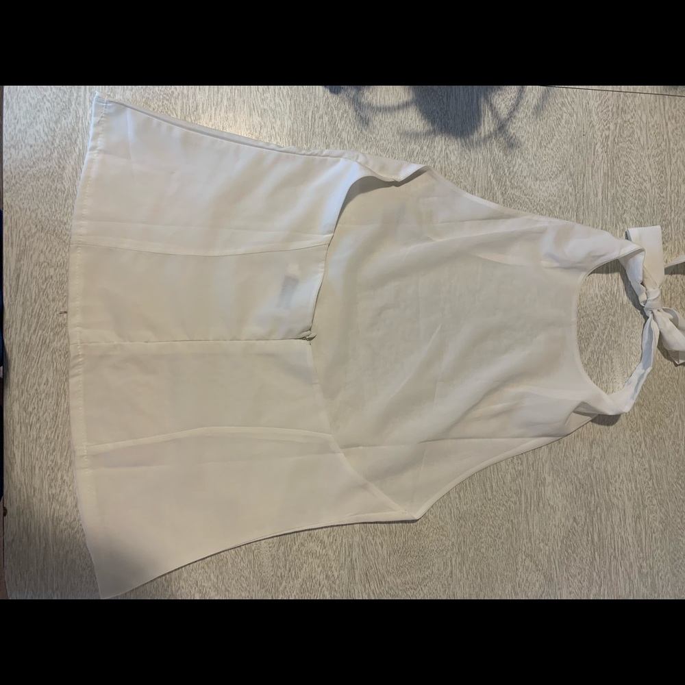 White Halter Dress Tank